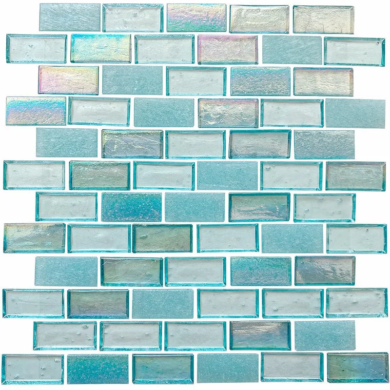 Amalfi glass tile, 1 by 2 inch staggered
