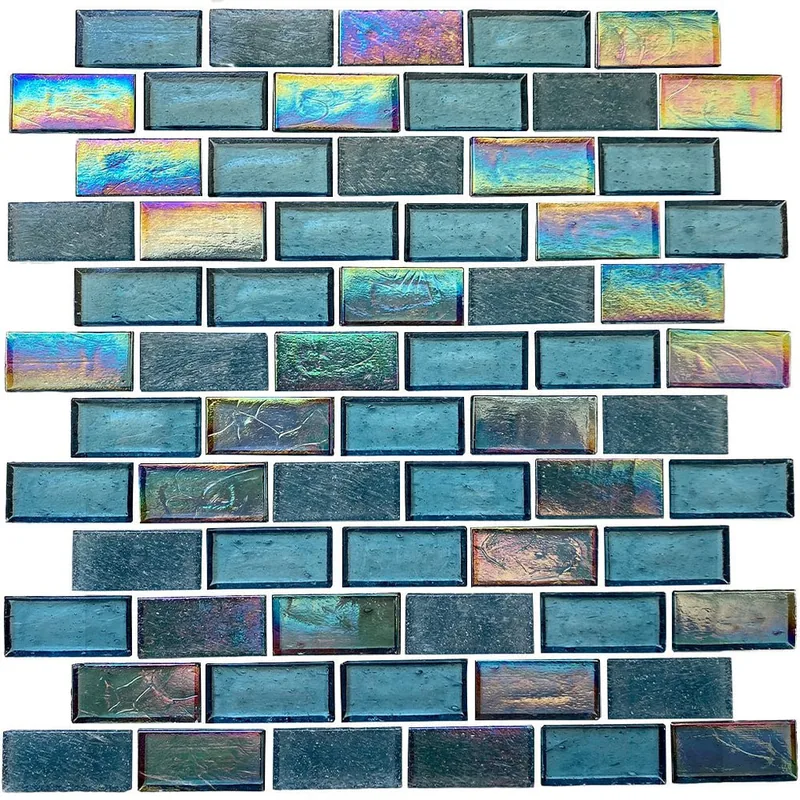 Harbour glass tile, 1 by 2 inch staggered