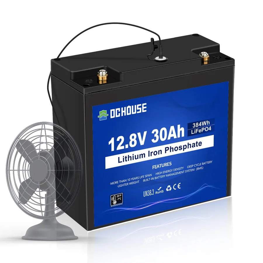 DC HOUSE 12V 30Ah deep-cycle LiFePO4 battery