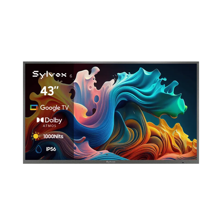 Sylvox 43-inch Deck Pro outdoor TV with Google TV, Dolby Atmos, 1000 nits and IP56